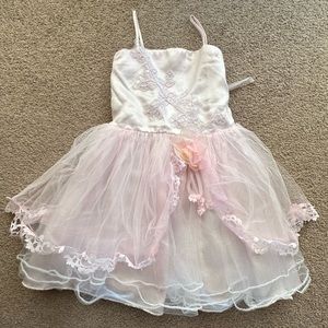 Girls Pink Princess Ballerina Tutu Puffy Dress Pretend Play Halloween Costume